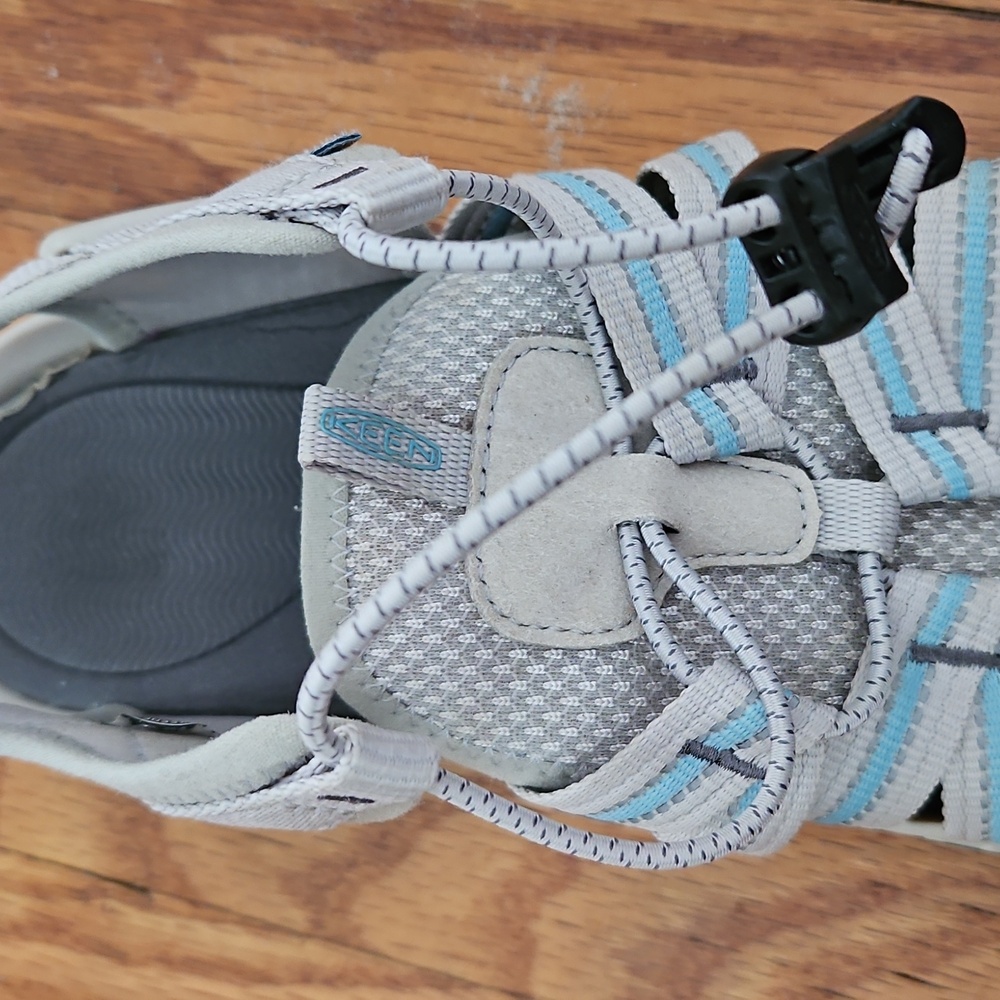 Keen Waterproof Sandals Womens 10.5 Gray/blue Hiking Beach Comfort - Picture 5 of 8